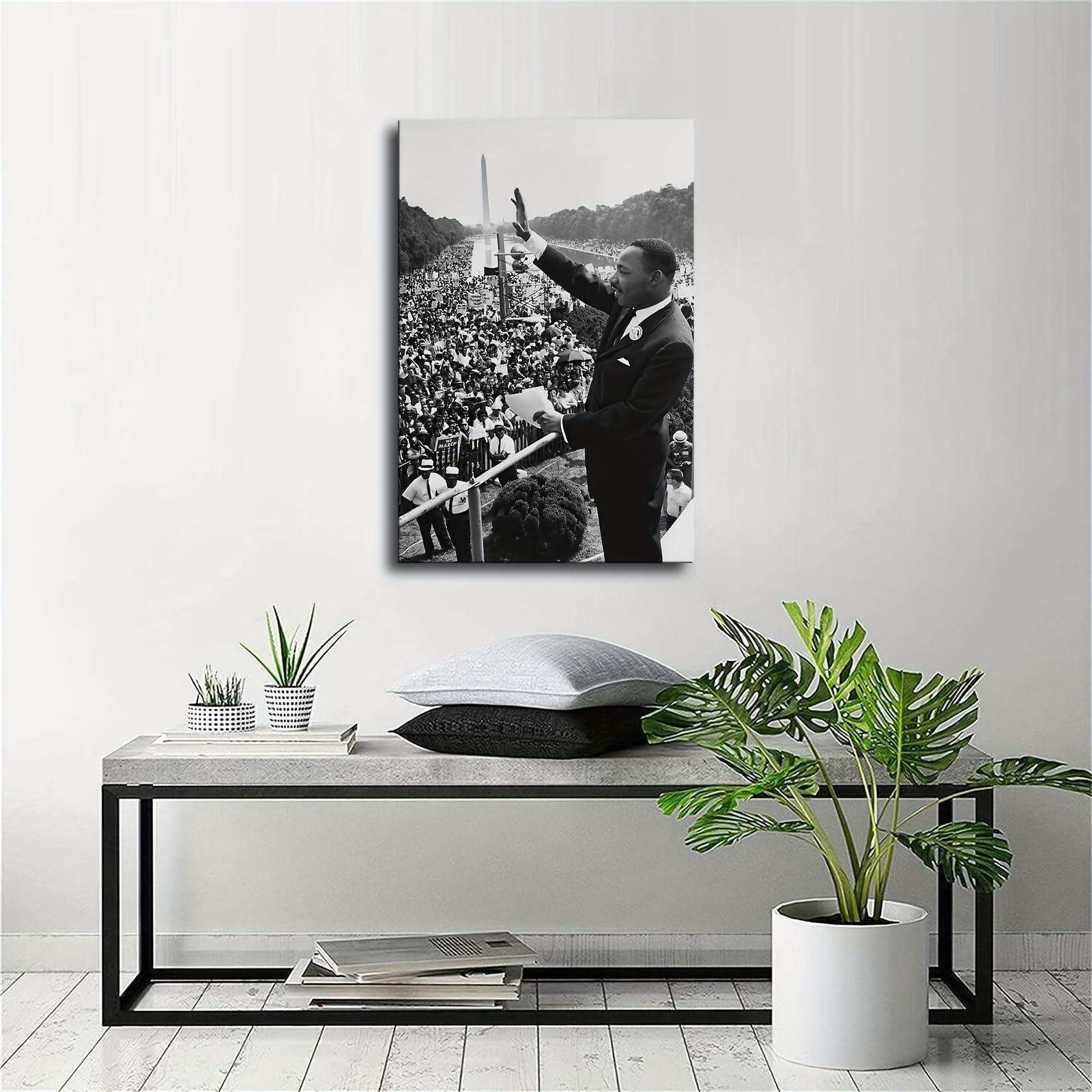 Generic Black and White Posters Dr Martin Luther King Jr MLK Civil Rights March on Selma Canvas Art Poster and Wall Art Picture Print Modern Family Bedroom Decor (Unframed 1218inch)