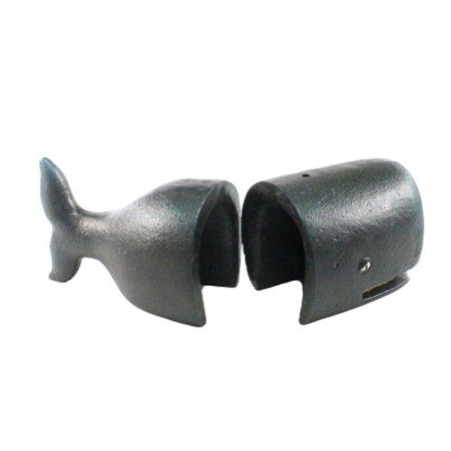 HomArt Homart Cast Iron Whale Bookends,Black