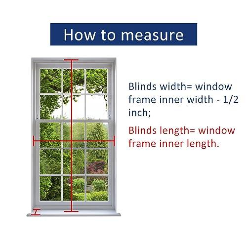 Amingrui Horizontal Window Blinds -No Drill Cordless, Light Filtering 1'' Shades for Windows, Easy-Install White Aluminum Blinds. Good for Kitchen, Bathroom, Bedroom-52 1/2"W x 70"H,Custom Size (Wide 12"~60")