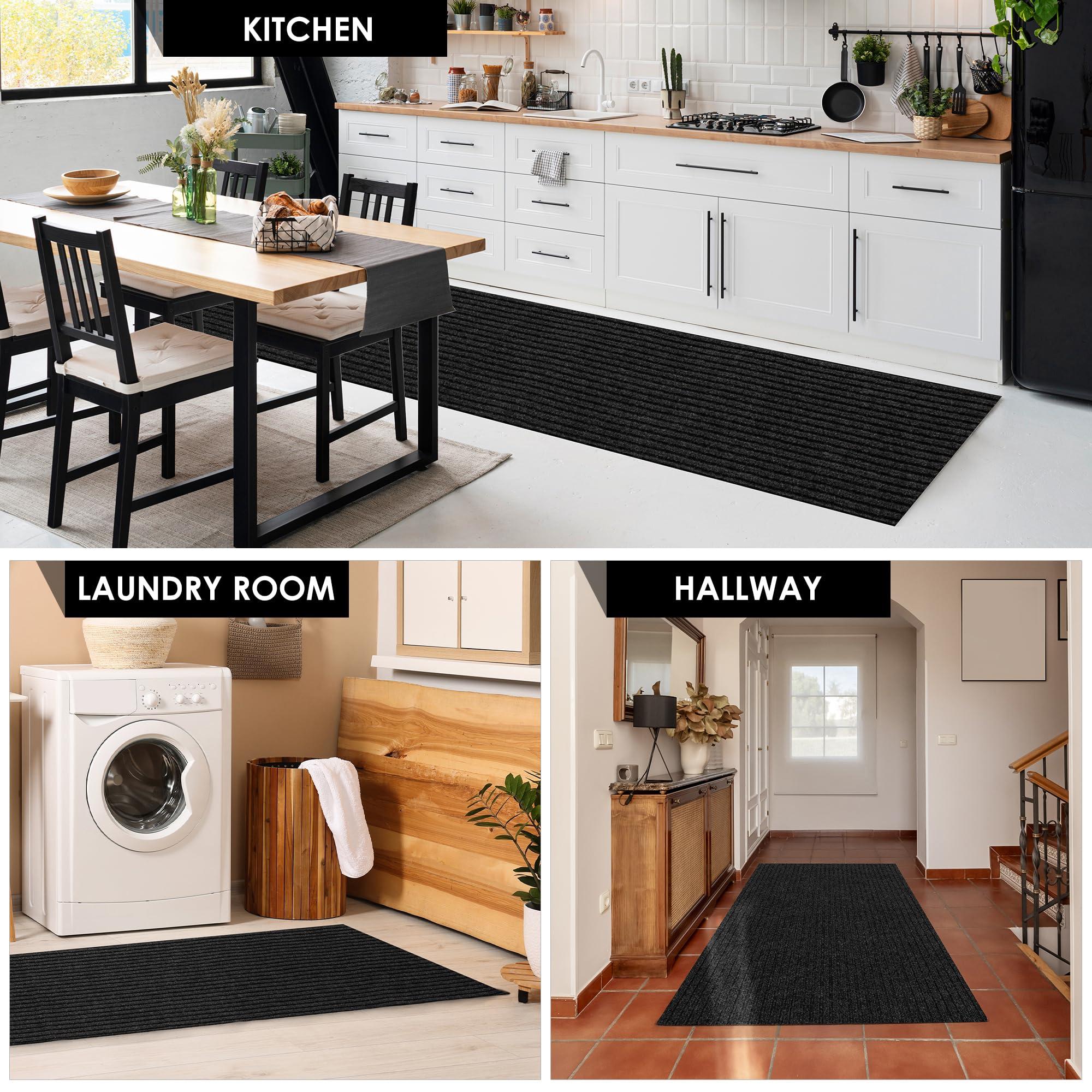 koloko koloko 4ft x 6ft Runner Rug Non-Slip Outdoor Indoor Carpet Runner Custom Size Floor Runners Area Rugs Mat with Rubber Backing for Hallway Entryway Balcony Patio Kitchen Garage Stair Laundry