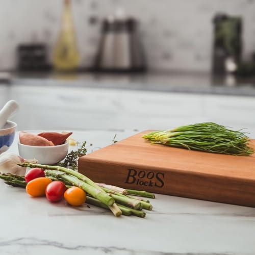 John Boos John Boos Block R-Board Reversible Wood Cutting Board, 18\"x12\"x1.5\", Cherry