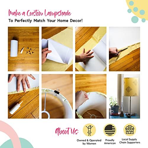 I Like That Lamp I Like That Lamp Styrene Sheet for Lampshade (13.5\" Height x 180\" Length) - Adhesive Roll for DIY Round Drum Lamp Shade - Repair Damaged Shades - Make a New Lampshade - Compatible With All Materials