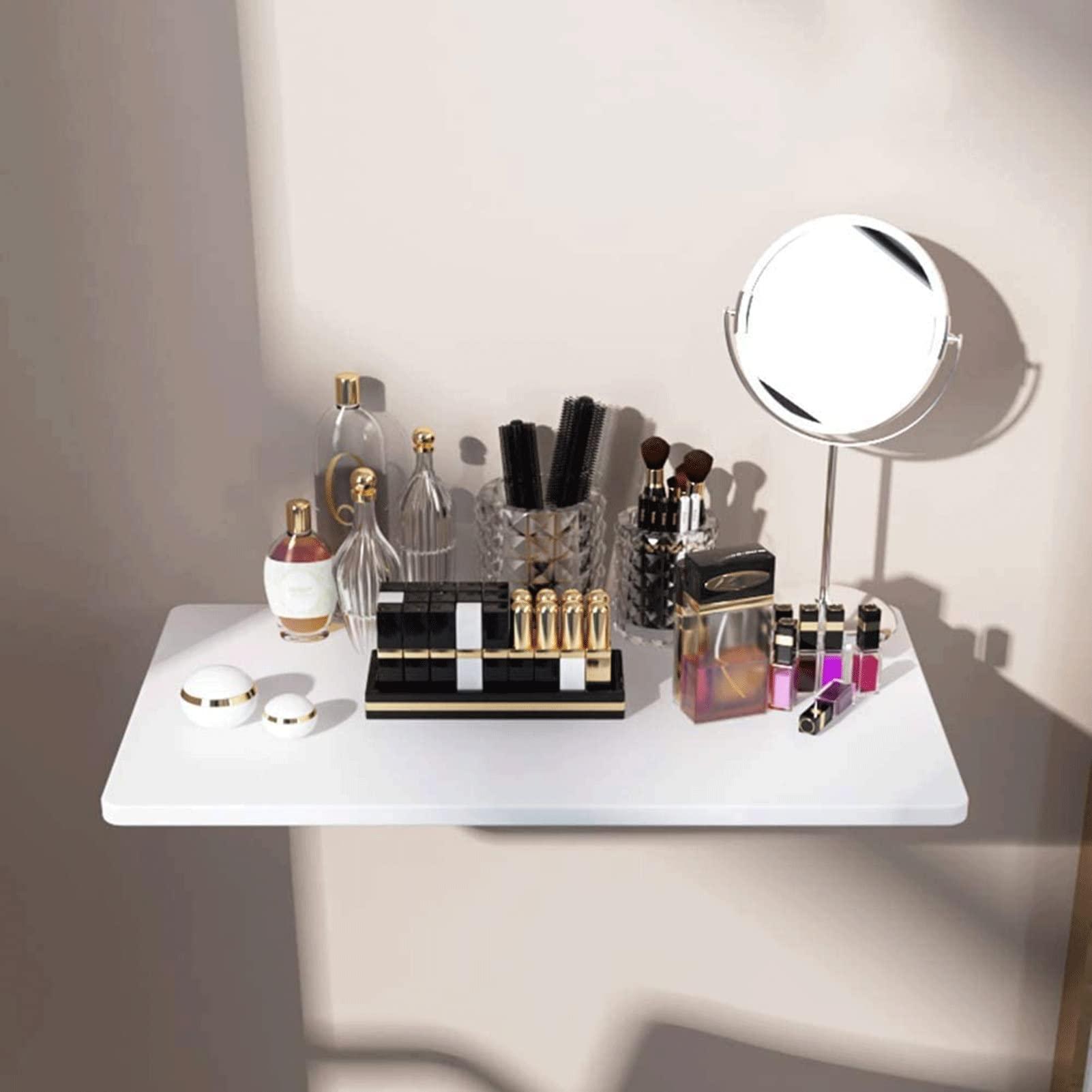 WQDY Folding Wall-Mounted Drop-Leaf Table Small Apartment Wall Mount Dining Table Perfect Addition to Garage Shed/Home Office/Home Bar (Color : White, Size : 90 * 50cm)