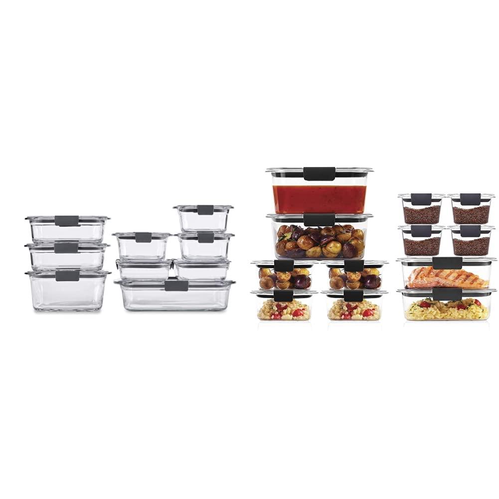 Rubbermaid Rubbermaid Brilliance Glass and Plastic Food Storage Containers (30 Pieces)