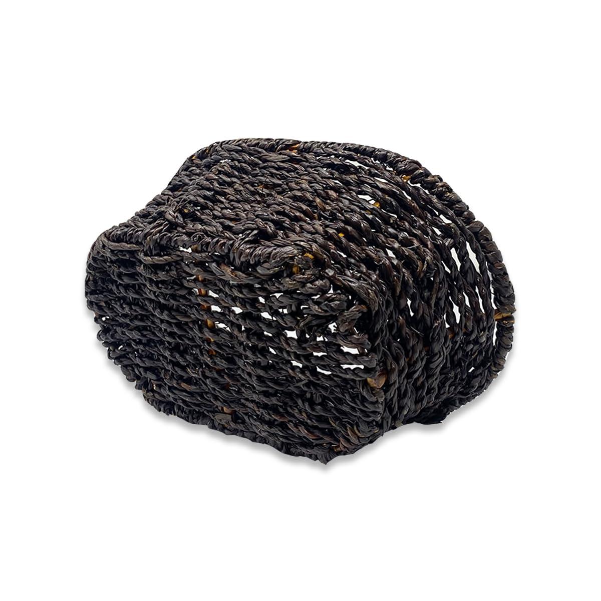 L THE LUCKY CLOVER TRADING COMPANY 12 Pack Bulk Basket Dark Brown Seagrass 9\" Oval Utility Tray Basket Multipurpose Gift Basket Food Bread Fruit Storage Decorative Basket - Bulk Basket Supply Set of 12