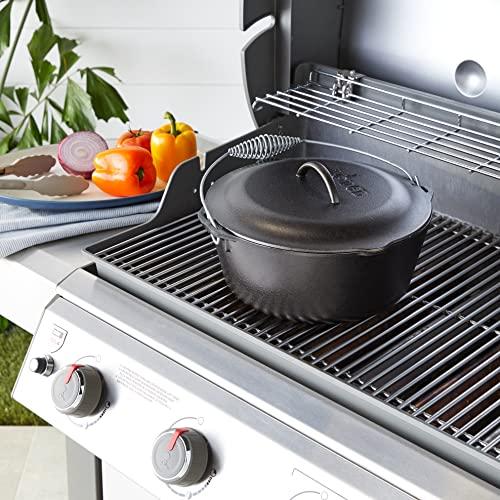 Lodge Lodge L10DO3PLT Cast Iron Dutch Oven, 7 Quart, Black