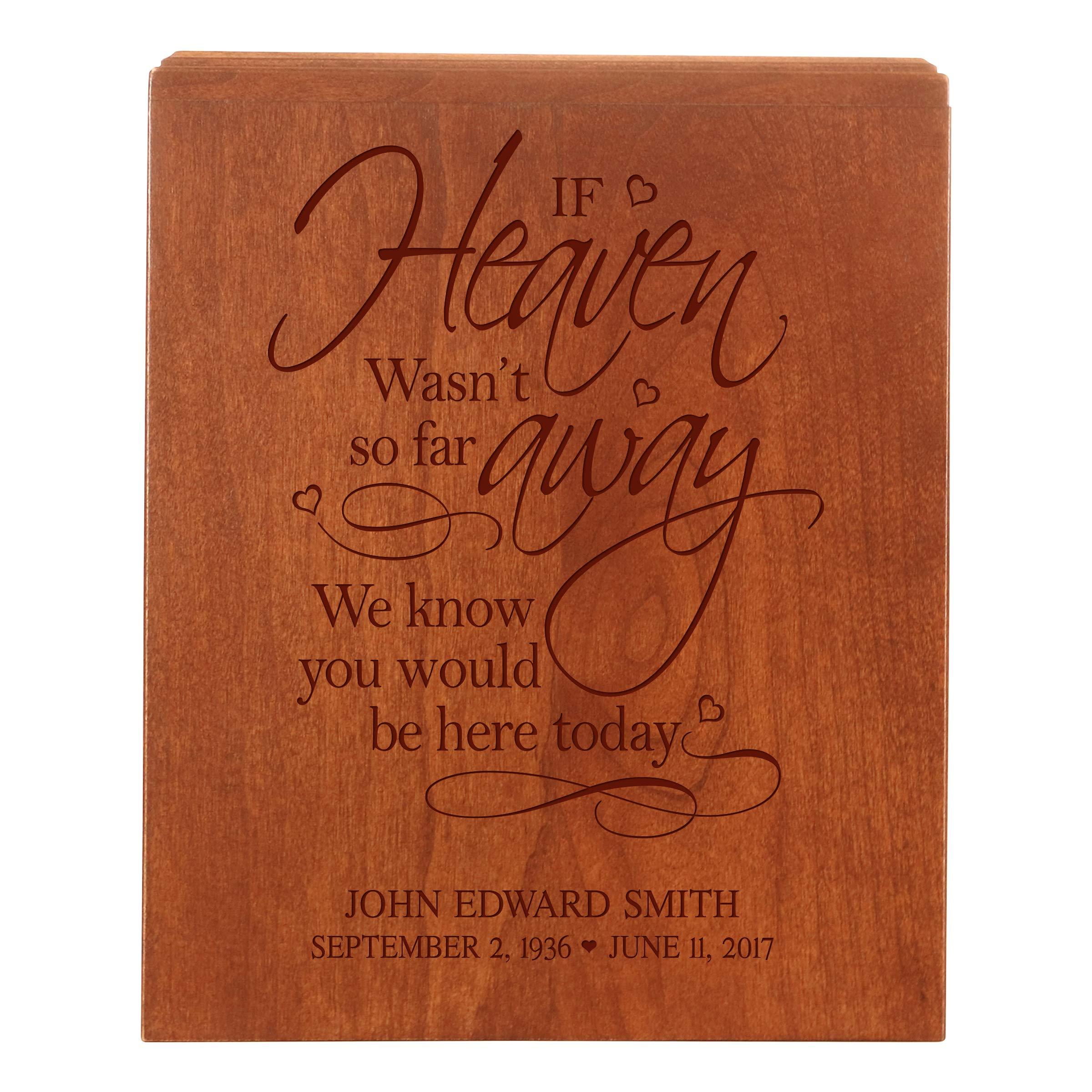 LifeSong Milestones LifeSong Milestones Urns for Ashes Adult Male Urns for Human Ashes Adult Female Personalized Cremation Urns for Adult Ashes Cherry Wooden Box Funeral Service Urn Large Urn for Human Ashes - If Heaven
