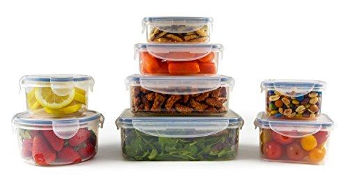 1790 Plastic Food Storage Containers with Lids for use in Freezer Safe Food Storage Container Set and Large Food Storage Containers with Lids (16 piece Food Containers)