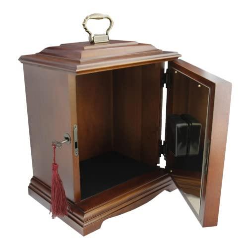 Silverlight Urns Continuum Cherry Clock Cremation Urn for Ashes by Howard Miller, Wood, Wooden Memorial Urn, Adult Sized Cremation Urn, 10.25 Inches High