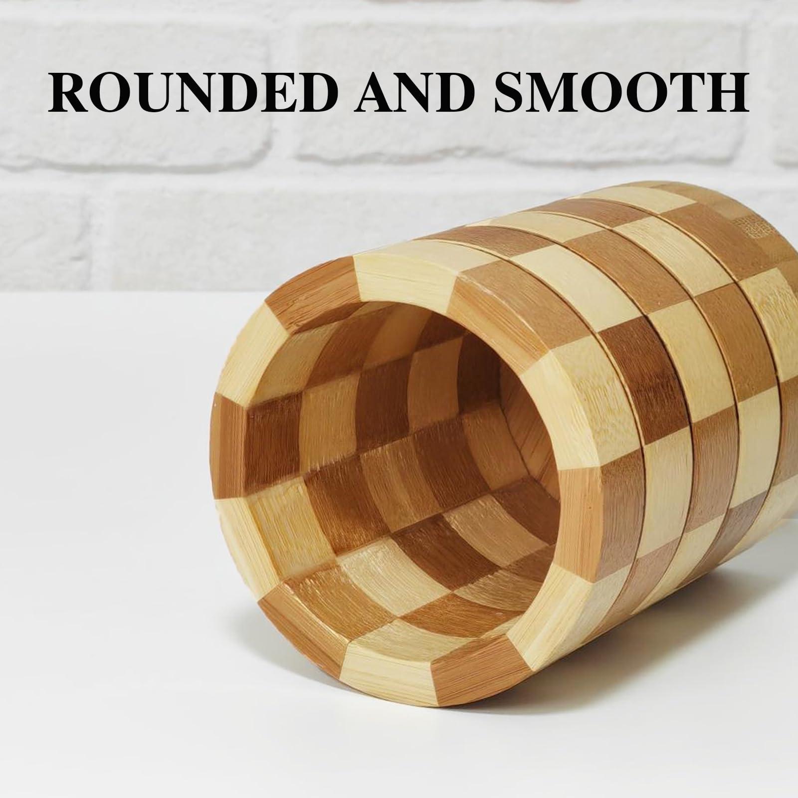 TIWPAJS TIWPAJS Bamboo Silverware Holder, Silverware Caddy, Silverware Organizer, Utensil Holder for Kitchen Countertop, Wooden Kitchen Utensil Organizer, Cooking Utensil Holder, Flatware & Utensil Storage