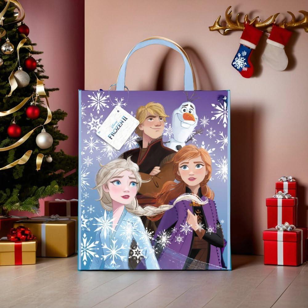 Unique Disney Frozen 2 Tote Bag - 13" x 11" (1 Pc.) - Perfect for Fans of Elsa, Anna & Olaf - Ideal for Everyday Use, Gifts or Parties