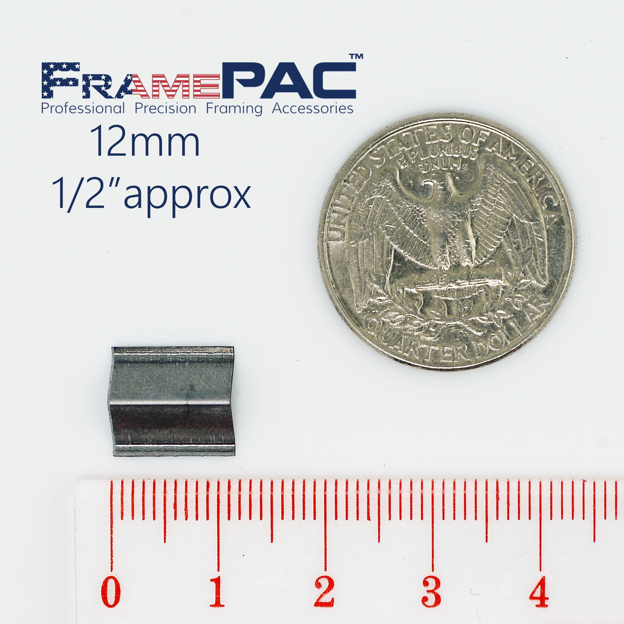 FramePac FramePac V Nails for Picture Frames Hardwood (AMP) 12mm (1/2 Inch) [3000 V-Nail Pack, Stacked] - (for use in Automatic V Nailer for Picture Framing, Automatic V Nailer for Picture Frames)