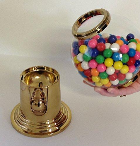 Godinger Godinger 9- Inch Refillable Globe Gumball Machine and Candy Dispenser Antique Style - Gold Color