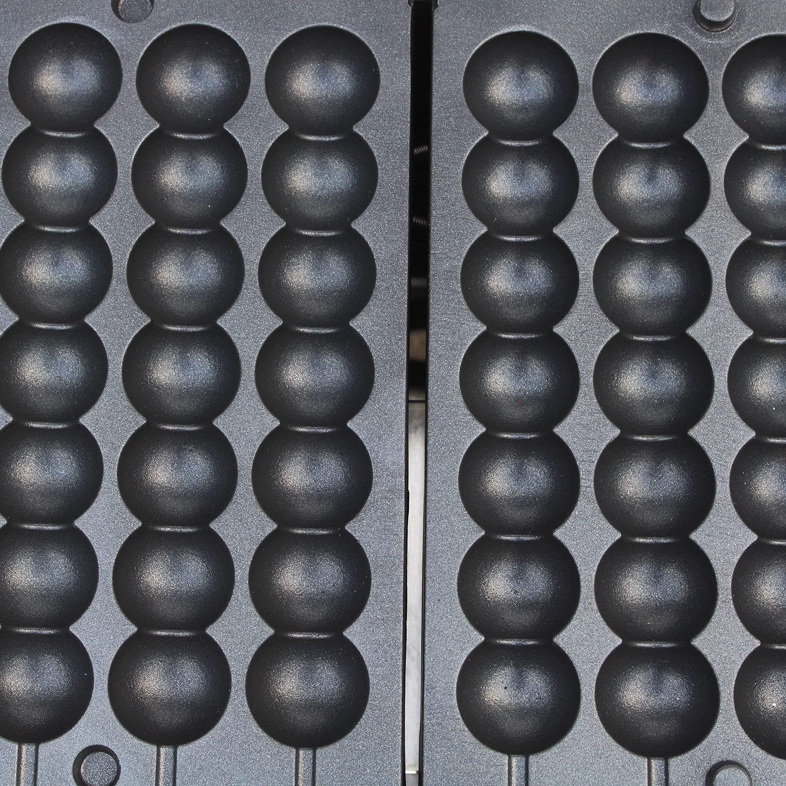 HAPPCUCOE Commercial 42 pcs Donut Ball Waffle Maker Waffle Baker Machine Nonstick Egg Hot Dog Baker Machine 1500W for Bakeries, Restaurants, Kiosks, Canteens