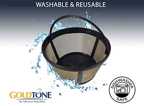 GoldTone GoldTone Reusable 8-12 Cup Basket Filter fits Black & Decker Coffee Machines and Brewers. Replaces your Black+Decker Reusable Coffee Filter and Permanent Black & Decker Coffee Basket Filter (2 Pack)