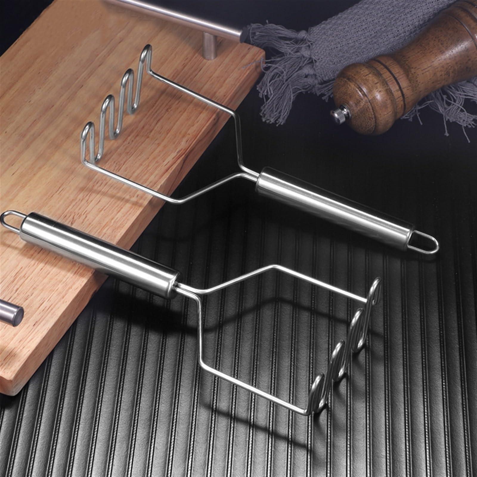 JOCCOS Stainless Steel Potato Mashers Wave Banana Pumpkin Mud Press Cutter Vegetable Fruit Food Crusher Chopper Kitchen Cooking Tools (Color : Potato Masher)