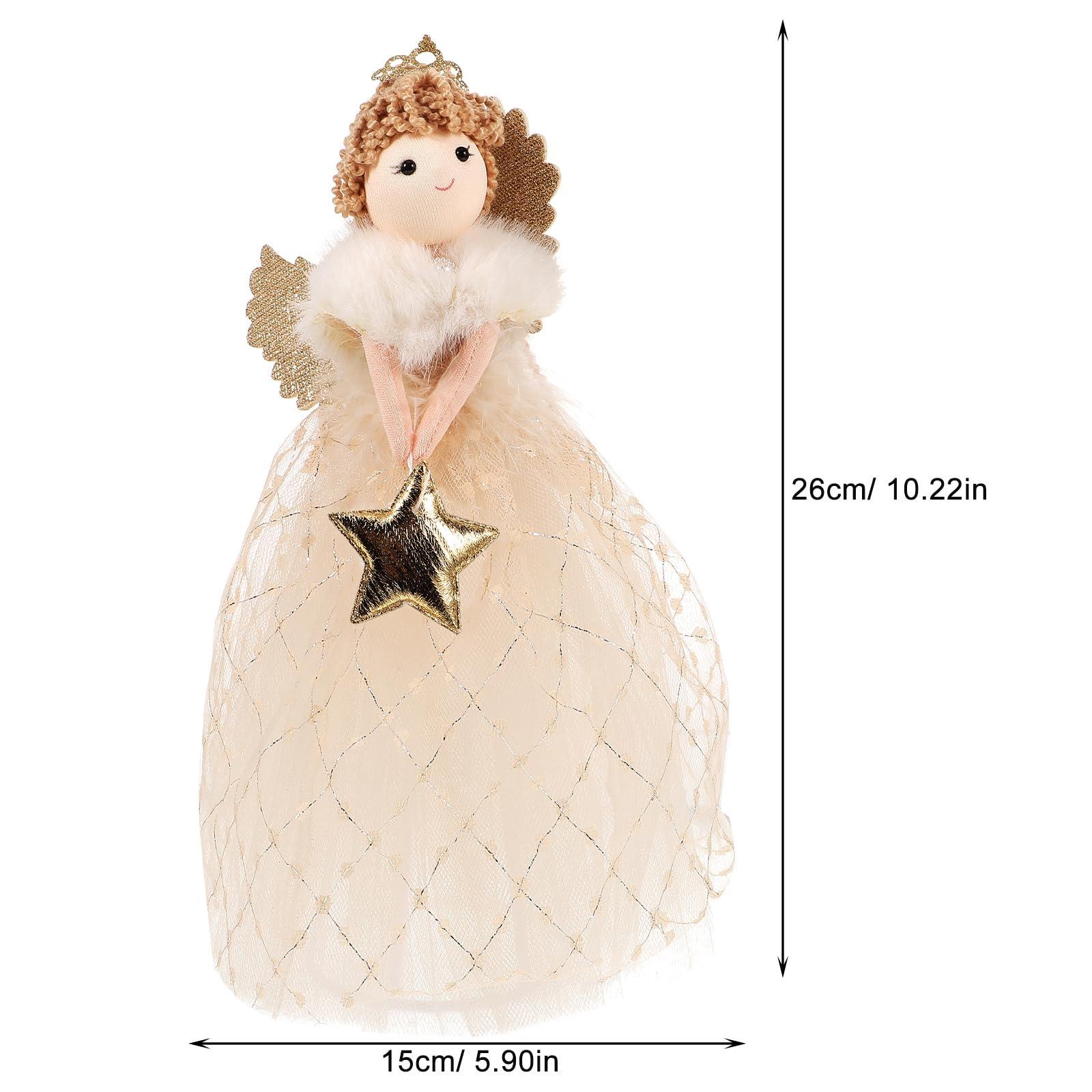 VANZACK VANZACK Christmas Tree Topper Angel Figurine Tree Topper Angel Xmas Tree Topper Ornaments Christmas Treetop Decor for Christmas Table Holiday Shopping Mall Decor