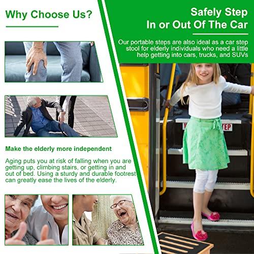 StrongTek StrongTek One Step Stool for Adults with Non-Slip Rubber Stepping Surface, Portable Single Wooden Riser, 440 lb. Load Capacity for Kitchen, Bathroom, or Bedside, Kid and Senior Support