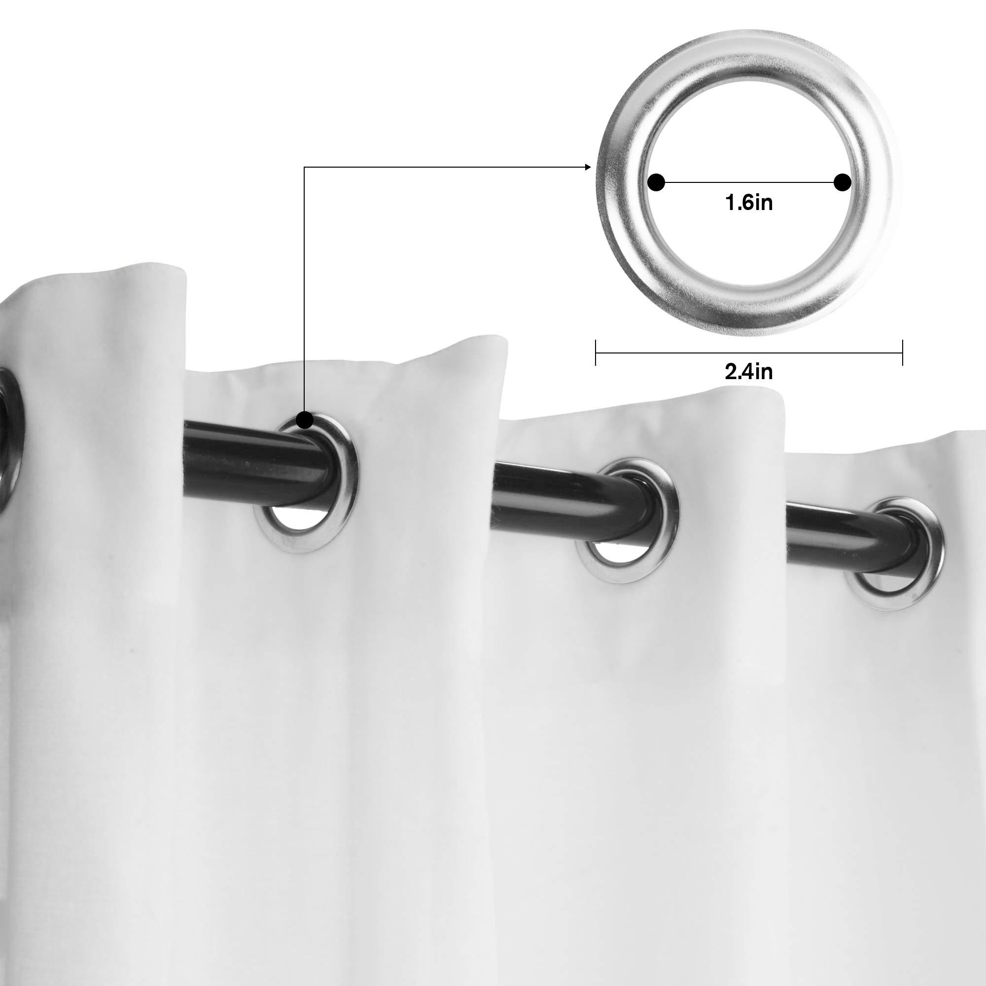 Double Love Navy Blue Blackout Curtains 54 Inches Long for Bedroom, Thermal Insulated Room Darkening Black Out Window Curtain Panels Grommet Drapes for Living Room, Grey White Contemporary Minimalist Art 104x54