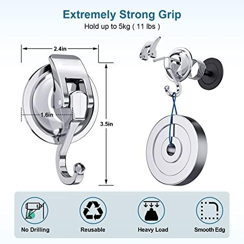 iRomic Heavy Duty Vacuum Suction Cup Hooks (2Pack) Specialized for Kitchen&Bathroom&Restroom Organization, by iRomic
