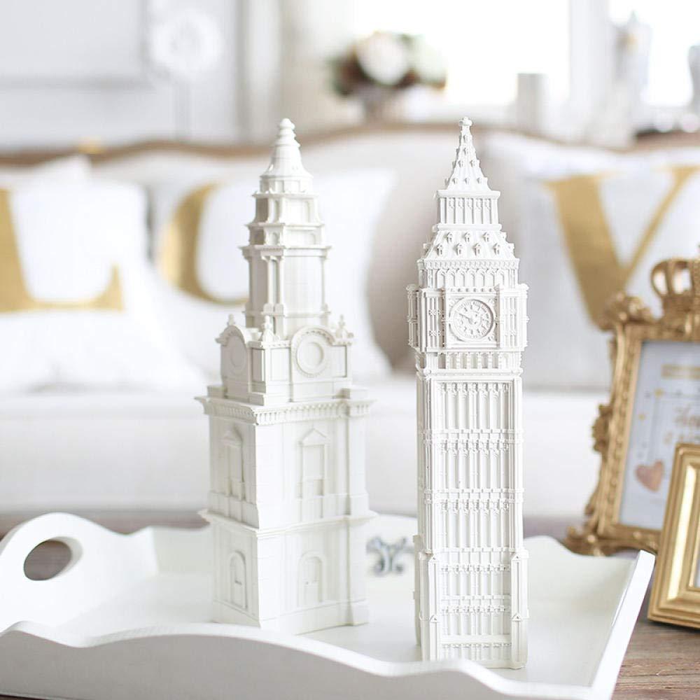 JDHF Christmas Ornaments St Paul Cathedral Home Decoration Sculpture Resin Crafts White Figurines Building Model