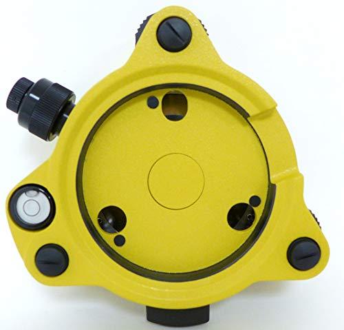 AdirPro AdirPro Tribrach with Optical Plummet - Tribrach Adapter - Laser Adjuster - Optical Plummet Adapter - Level Surveying Adapter Adapter Base Tribrach Tripod for Mounting GPS(Yellow)