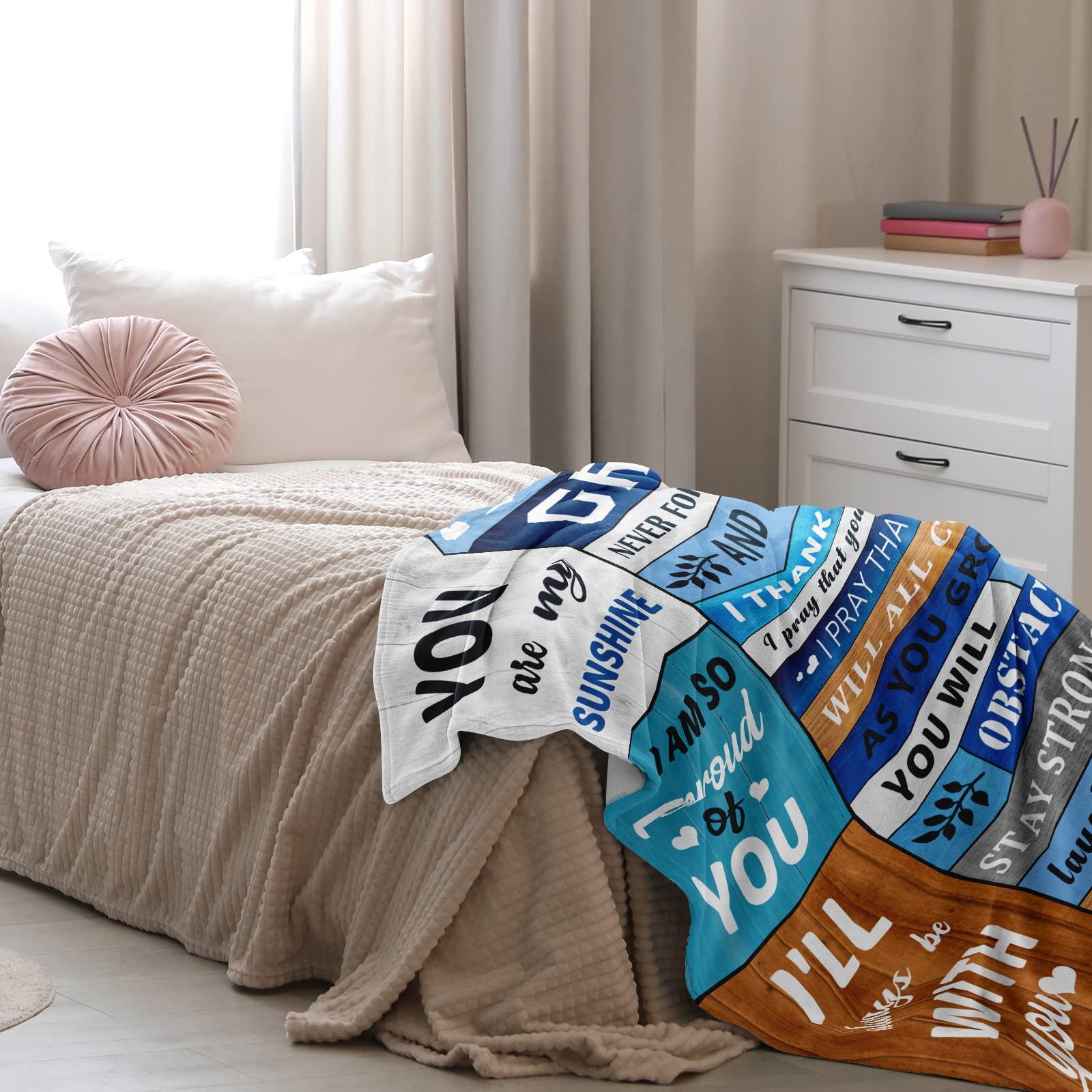 Butonus Grandson Gifts from Grandma Grandpa,to My Grandson Blanket 60x50,Grandson Birthday Gifts,Gifts for Grandson from Grandma Grandpa,Valentines Day Birthday Graduation for Grandson