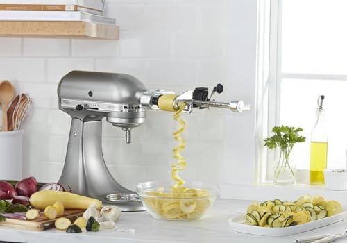 KitchenAid KitchenAid Fruit and Vegetable Spiralizer Attachment Stand Mixer, Polished Aluminum