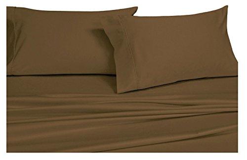 Royal Hotel Bedding Royal Hotel Bedding Split King Solid Taupe Wrinkle-Free Brushed Microfiber Sheet Set, deep Pocket, 95gsm, 100% Luxury Sheets.