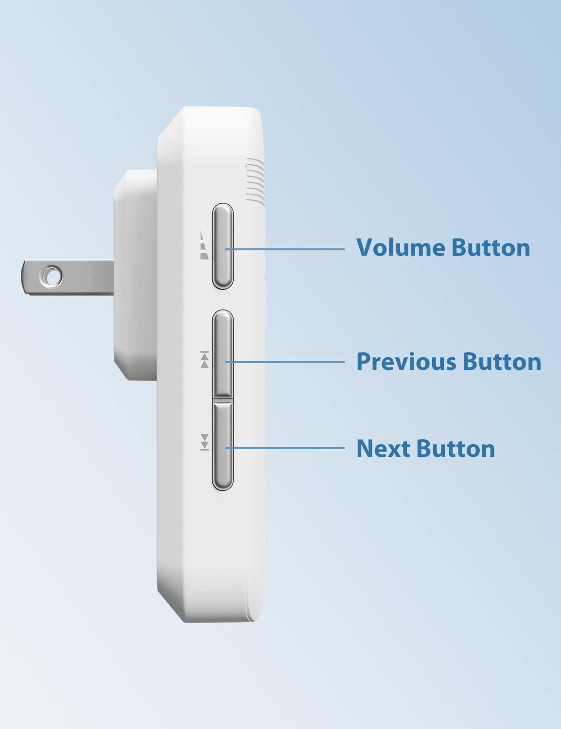AVANTEK AVANTEK Wireless Doorbell, D-3W Waterproof Door Chime Kit Operating at over 1300 Feet with 2 Plug-In Receivers, 52 Melodies, CD Quality Sound and LED Flash