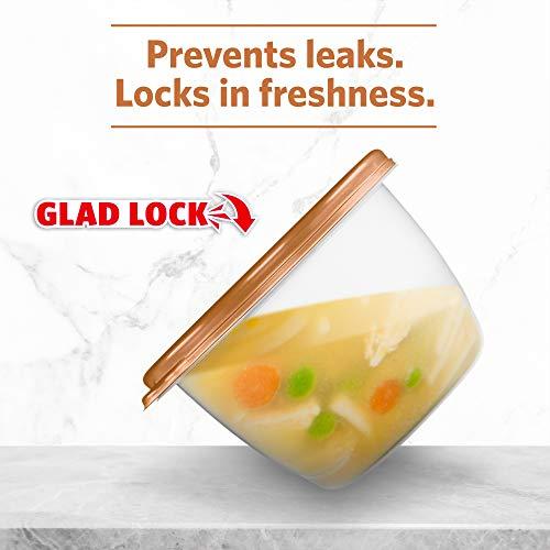 Glad GladWare Home Tall Entree Food Storage Containers, Large Square Holds 42 Ounces of Food, 3 Count Set - 6 Pack | With Glad Lock Tight Seal, BPA Free Containers and Lids (18 Total Containers)