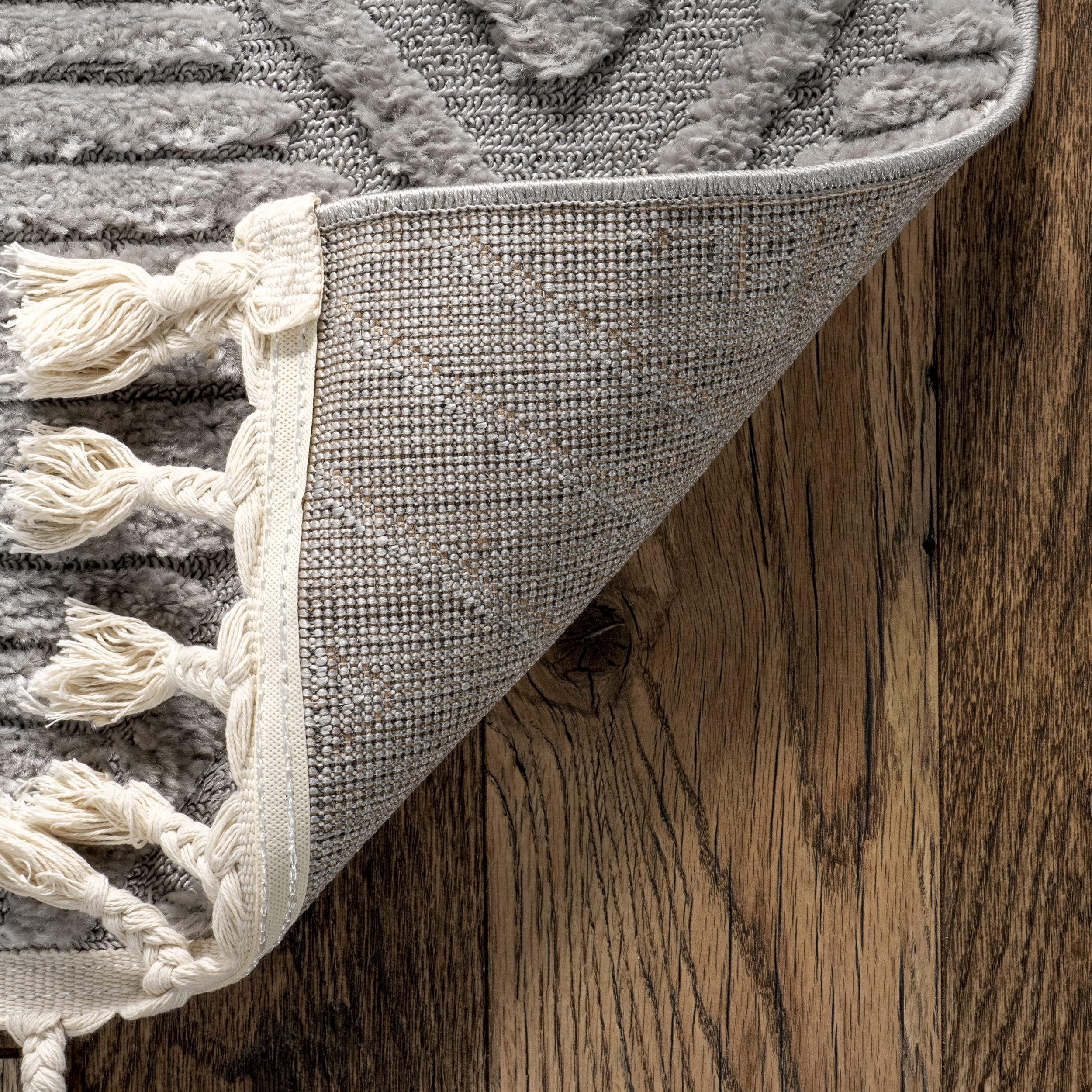 Rugs USA Rugs USA x Arvin Olano Balboa Textured Tile Area Rug - 9x12 Area Rug Modern Grey for Living Room Bedroom Dining Room Kitchen