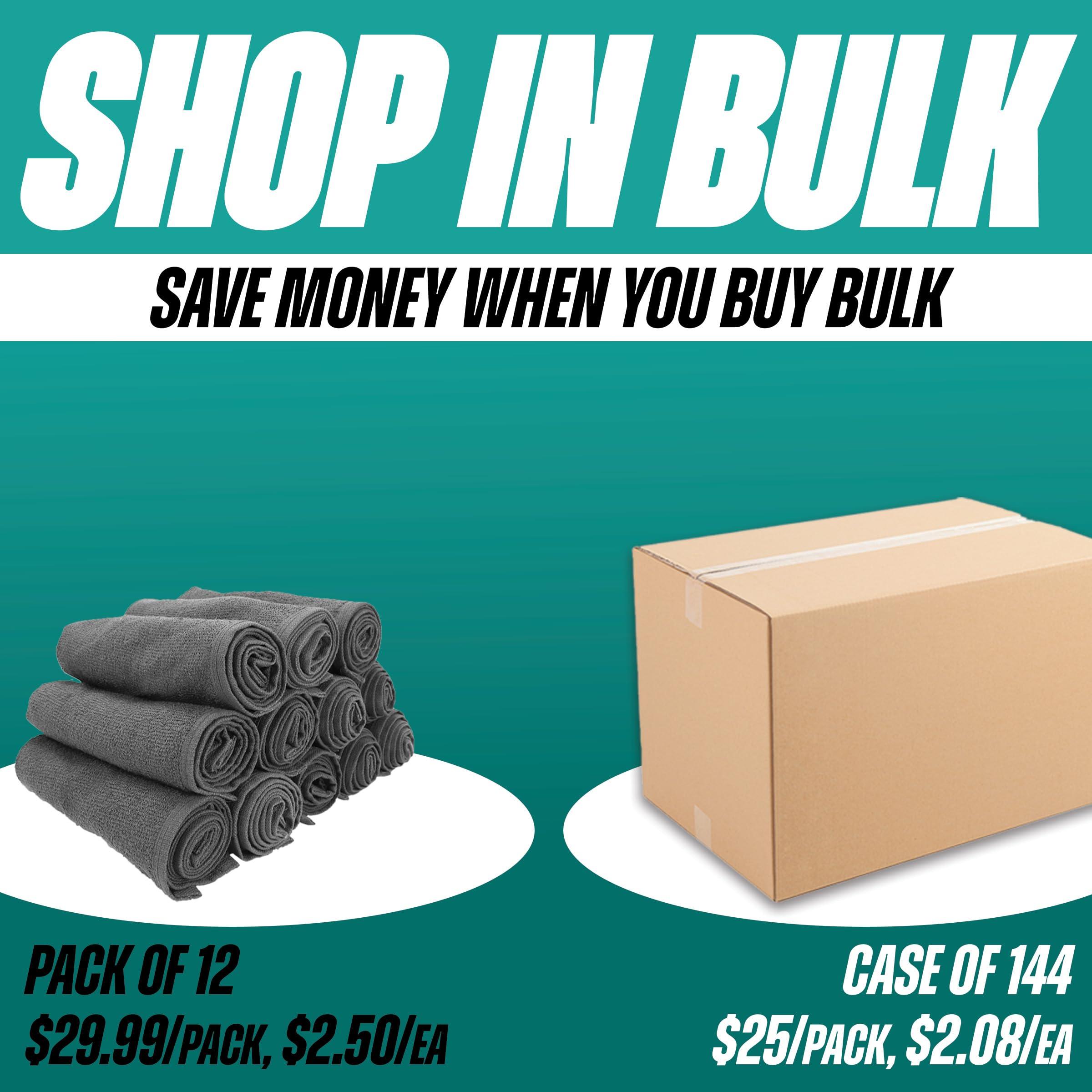 Arkwright LLC Arkwright Bleach Proof Salon Towels - Pack of 12 - Highly Absorbent, 100% Cotton, Quick Dry Spa Face Towel for Hair Stylist, Barber, Pedicure, and Esthetician, 16 x 28 in, Charcoal