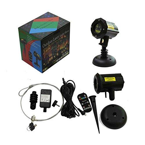 LedMAll LedMall Motion 8 Patterns in 1 Red, Green, and Blue Outdoor Christmas Laser Lights Projector with remote control and Security Lock