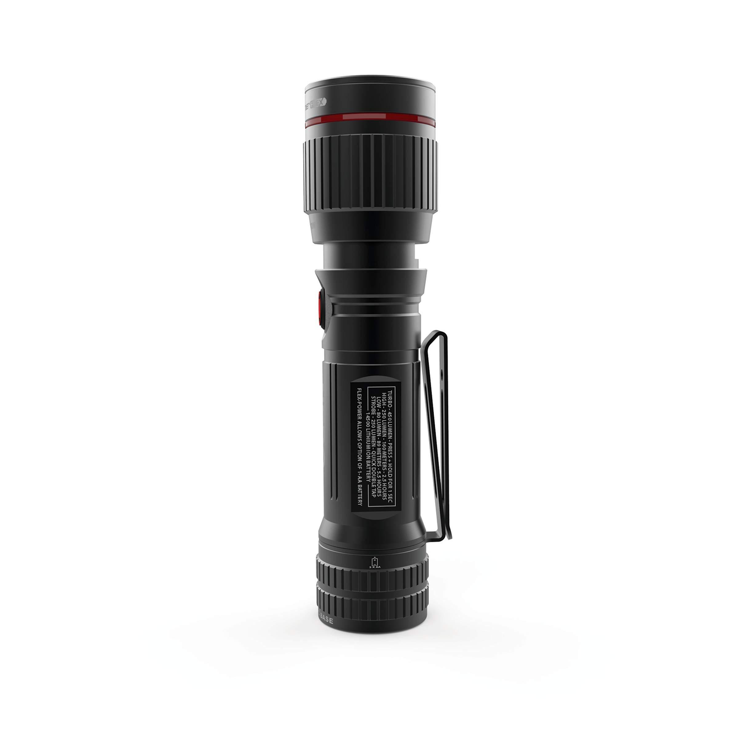 NEBO NEBO Redline Flashlight, Rechargeable LED Water & Impact Resistant Handheld Flashlights, Available in 450, 1000, 1400, & 2000 Lumens, Redline Flex 450 Lumens