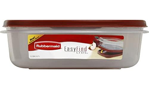 Rubbermaid Rubbermaid 1777163 24 Cup Rectangle Easy Find Lid Food Storage Container