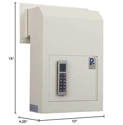Protex Safe Co. Protex WSS-159E II Through The Door Drop Box with Electronic Lock, Beige