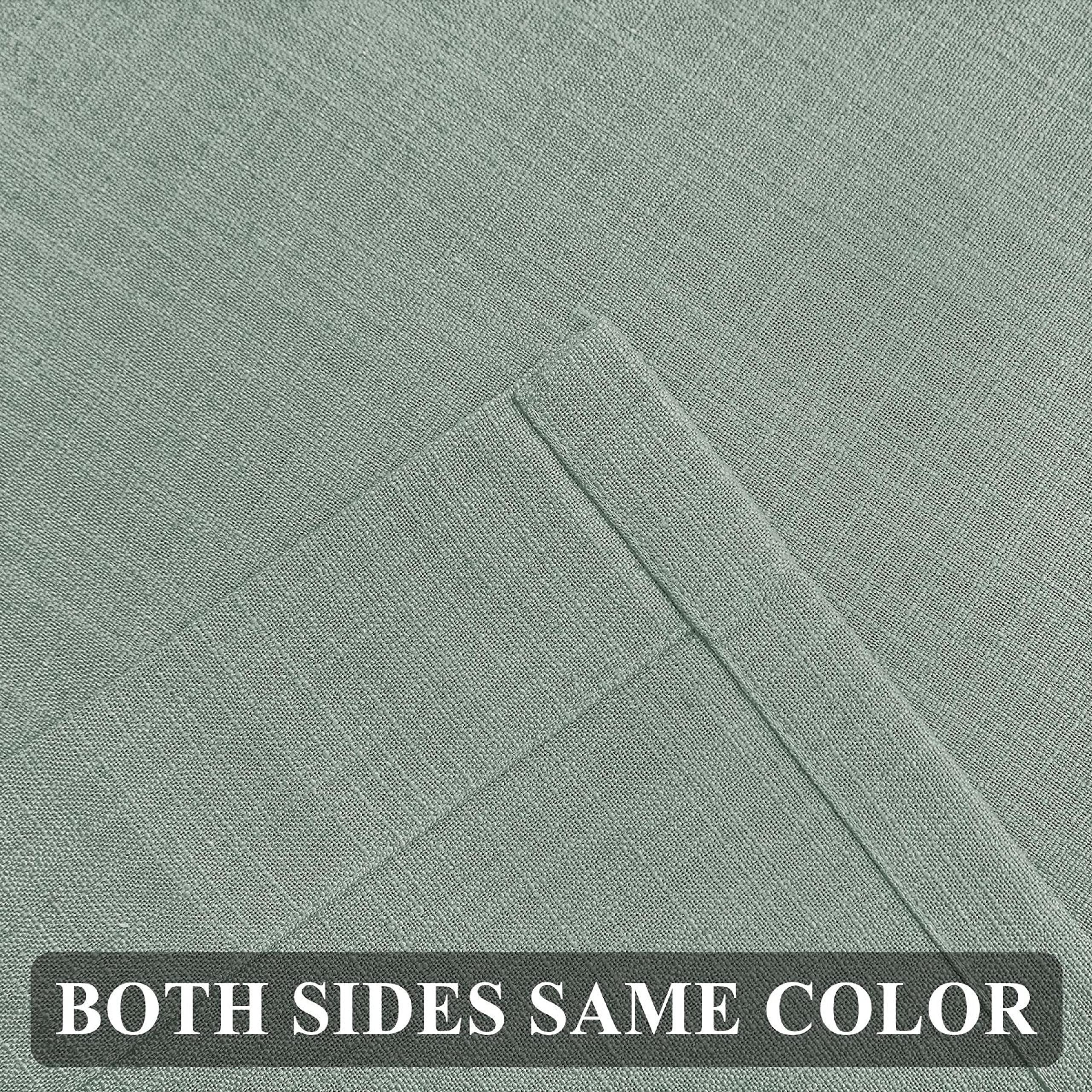 Fcosie Fcosie Pale Blue Extra Long Curtains 108-inch to 288-inch Length Flax Textured Curtains with Anti-Rust Grommets 100" Extra Wide Loft Drapes for Theater Hall Gallery (13ft Long, 1 Panel)