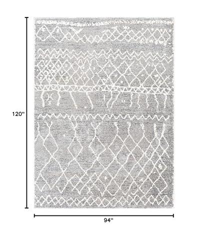 MARK & DAY Mark&Day Area Rugs, 8x10 Oostwoud Global Charcoal Area Rug, Grey White Carpet for Living Room, Bedroom or Kitchen (7'10" x 10')