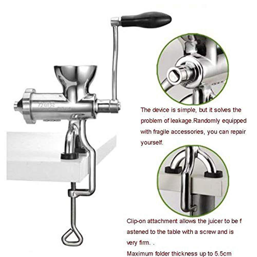 MIFXIN Manual Wheatgrass Juicer Stainless Steel Juicer Extractor Vegetable and Fruit Juicer Lemon Orange Squeezer Juicer Hand Press