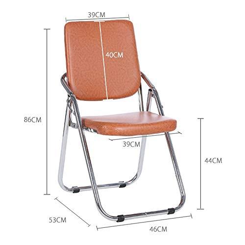 LINSANK LINSANK Furniture Folding Chairs Double Support Folding Chair Can Be Easily Used School Office Bedroom/Brown/53X46X86Cm