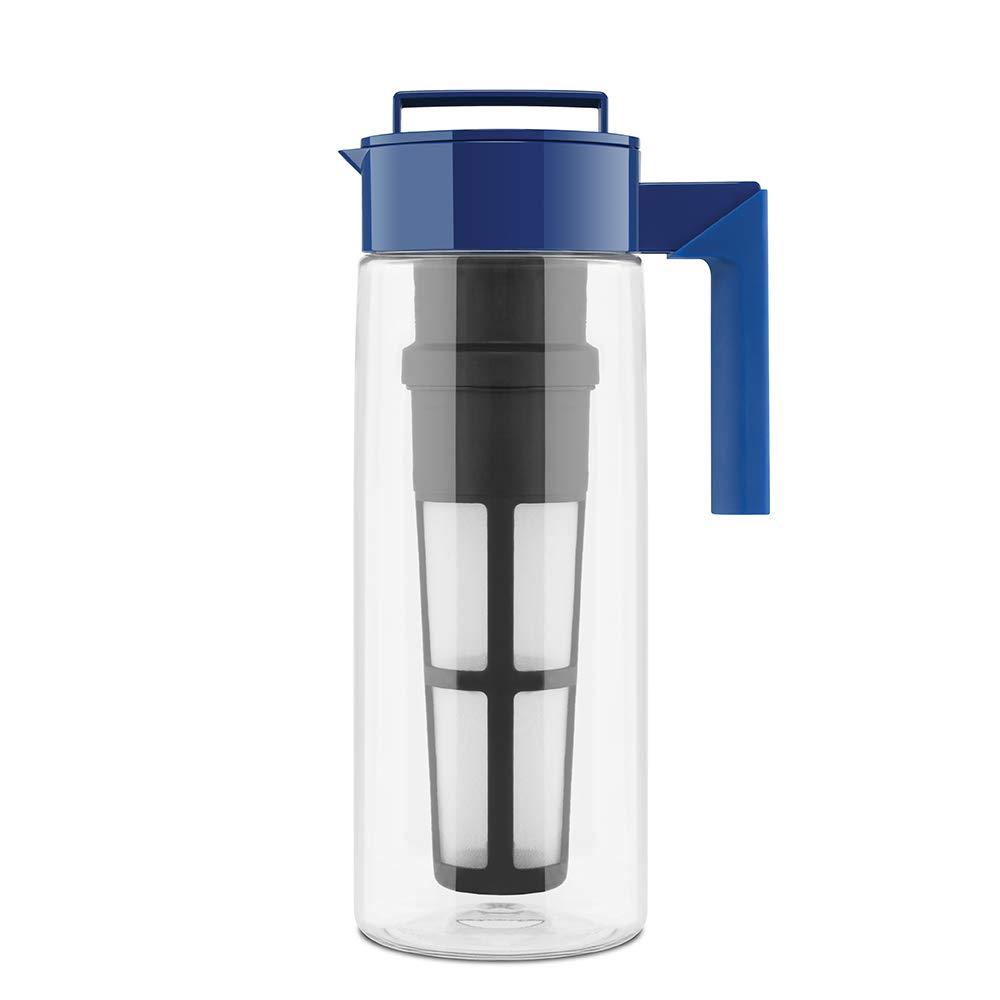Takeya Takeya Premium Quality Iced Tea Maker with Patented Flash Chill Technology Made in the USA, BPA Free, 2 Quart, Blueberry