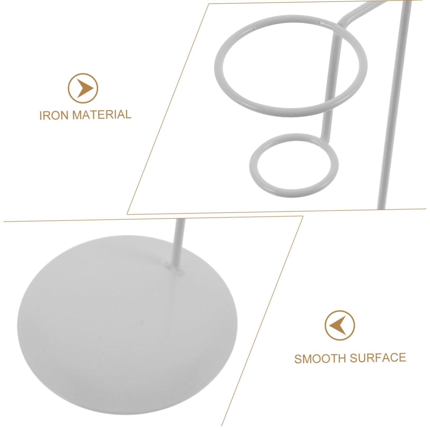 MUCKLILY MUCKLILY Ice Cream Stand Ice Cream Cone Holder Ice Cream Scooper French Fried Stand Cake Stand Lid Cookie Display Shelf Ice Cream Cone Muffin Cases Appetizer Cones Display Iron White