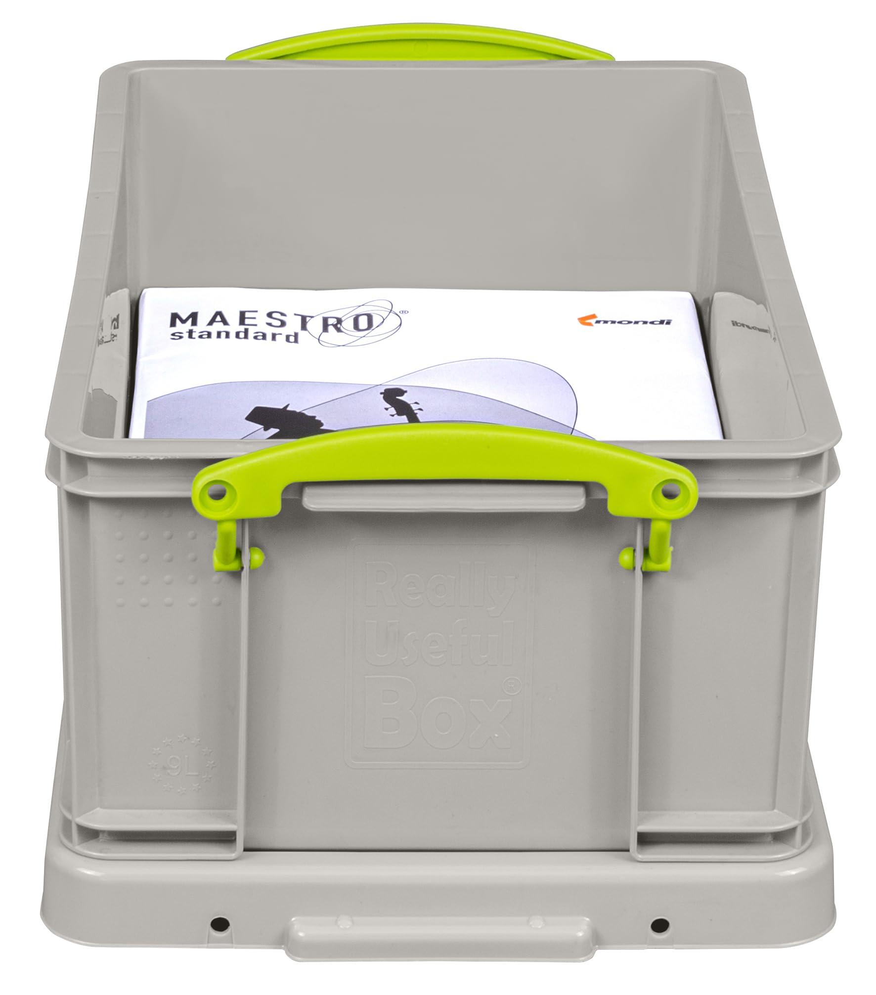 Really Useful Box Really Useful Box Plastic Storage 9 Litre Recycled Dove Grey