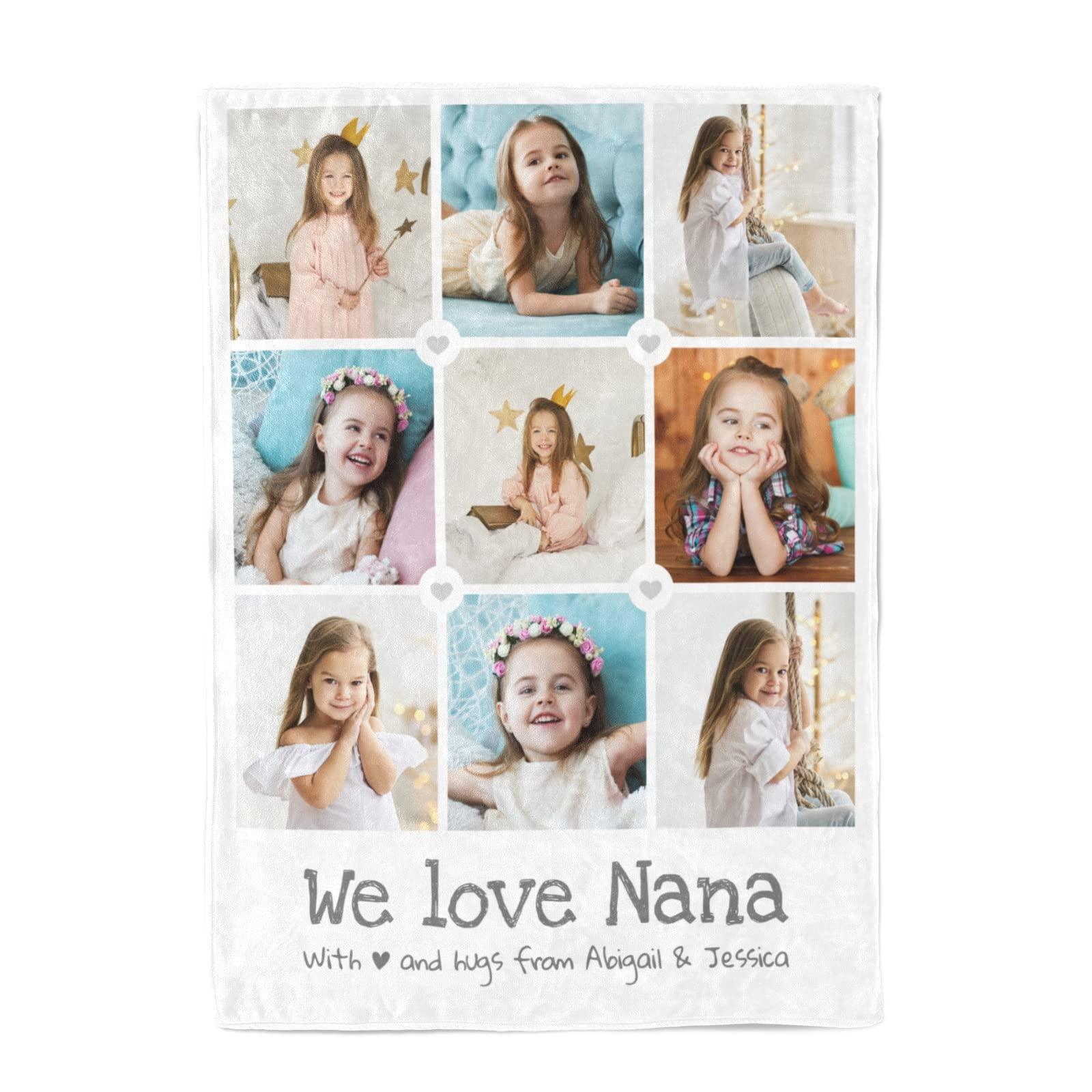 Printwoo Printwoo Custom Blankets with Photos, Personalized Photo Blankets Using My Own Photos, Customized Blankets with Pictures, Personalized Gifts for Women Men Baby Child, Personalized Gifts for Family