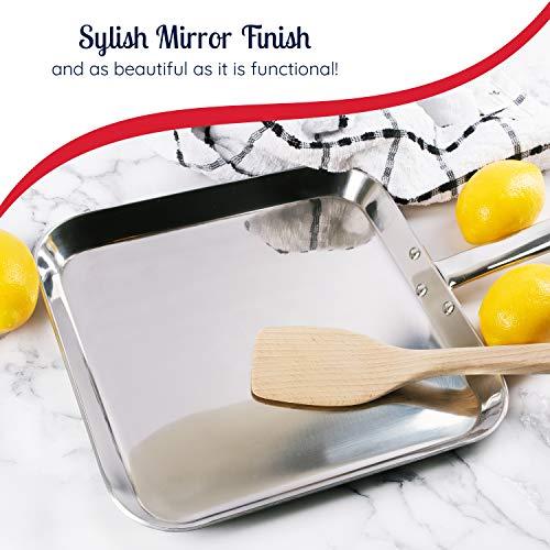 Chef's Secret Chef's Secret T304 Stainless-Steel 11-Inch Square Griddle, Ideal for Grilling