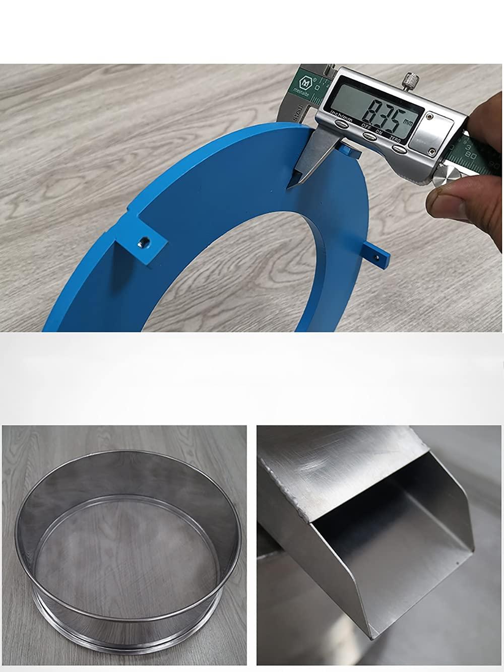 iDili Electric Vibrating Sieving Machine Powder Screening Machine 304 Stainless Steel Lab Sieve Shaker Vibrating Screen 1350N/MIN (60 Mesh)