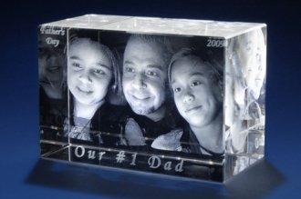 SolikoDeal SolikoDeal Personalized 3D Photo Engraving on Crystal Capture Your Memories Forever (Train, Large)