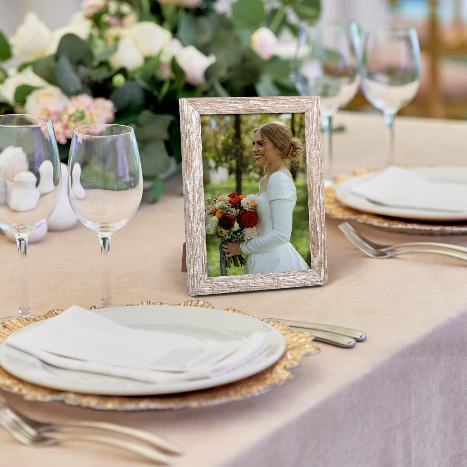 EXYGLO EXYGLO Rustic 7x5 Photo Frames Set of 12, Multiple Picture Frames 5x7 with PS Surface, 5x7 Photo Frame for Wall & Tabletop Display