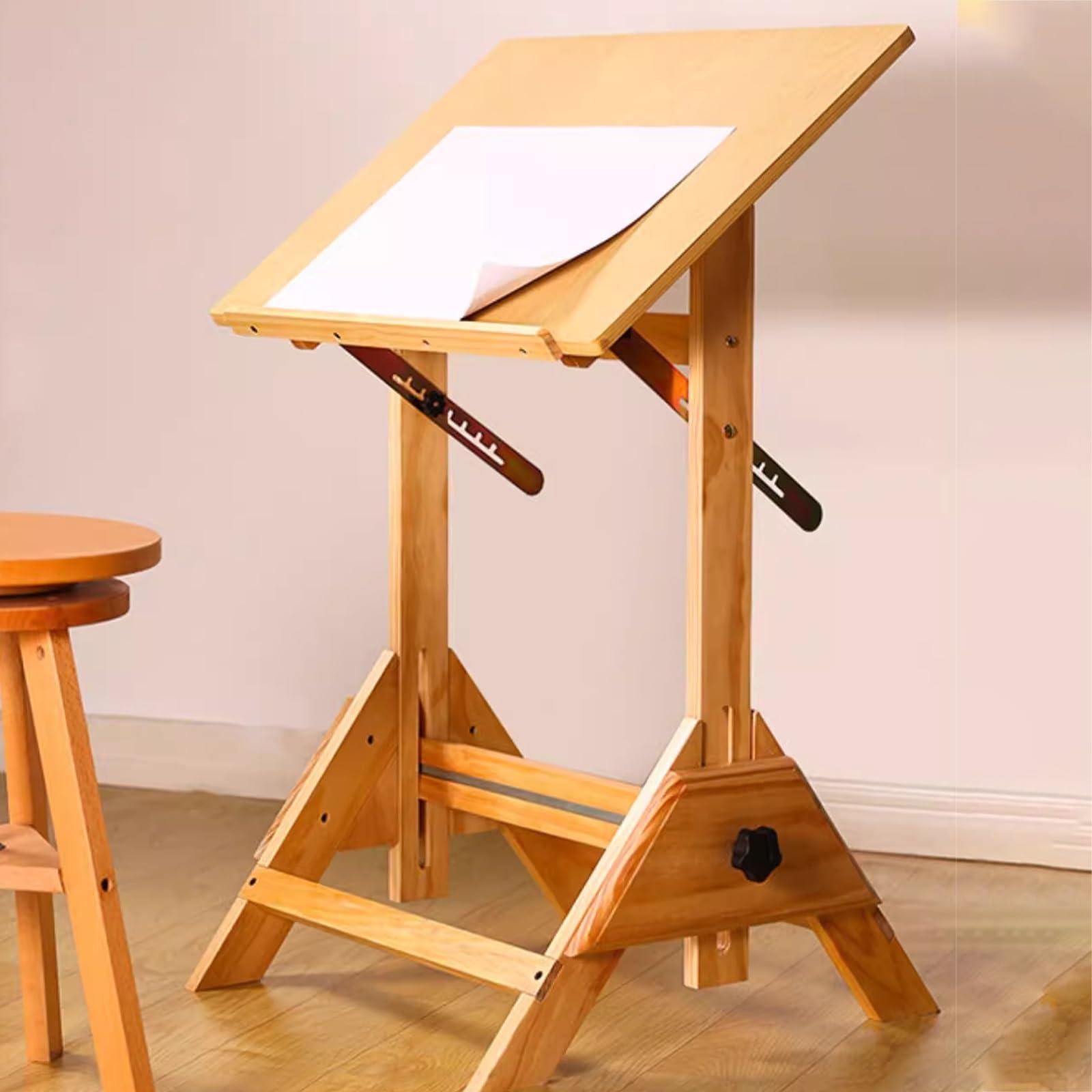 LYXXJRYBHD LYXXJRYBHD Art Desk, Architect Table, Drawing Board, Artist Tilts Flat Table, Adjustable Laptop Table, for Writing, Design, Reading(23.6x35.4in/60x90cm)